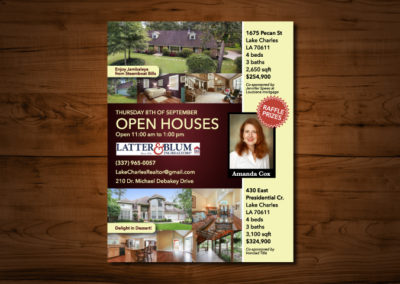 Amanda Cox Realty Open House Flyer
