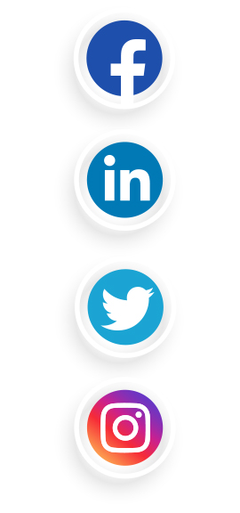 Social Media Icons - Facebook, Linkedin, Instagram and Twitter